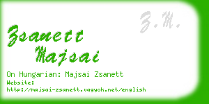 zsanett majsai business card